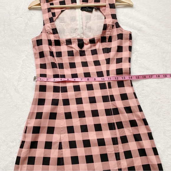 Lazy Oaf x Dolls Kill Checkered / Gingham Square Neckline Mini Dress - Picture 9 of 14
